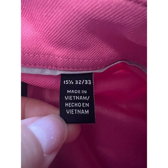 Psycho Bunny Modern Fit Stretch Non Iron Pink Long Sleeve Button Shirt Size 15.5 - Picture 15 of 16